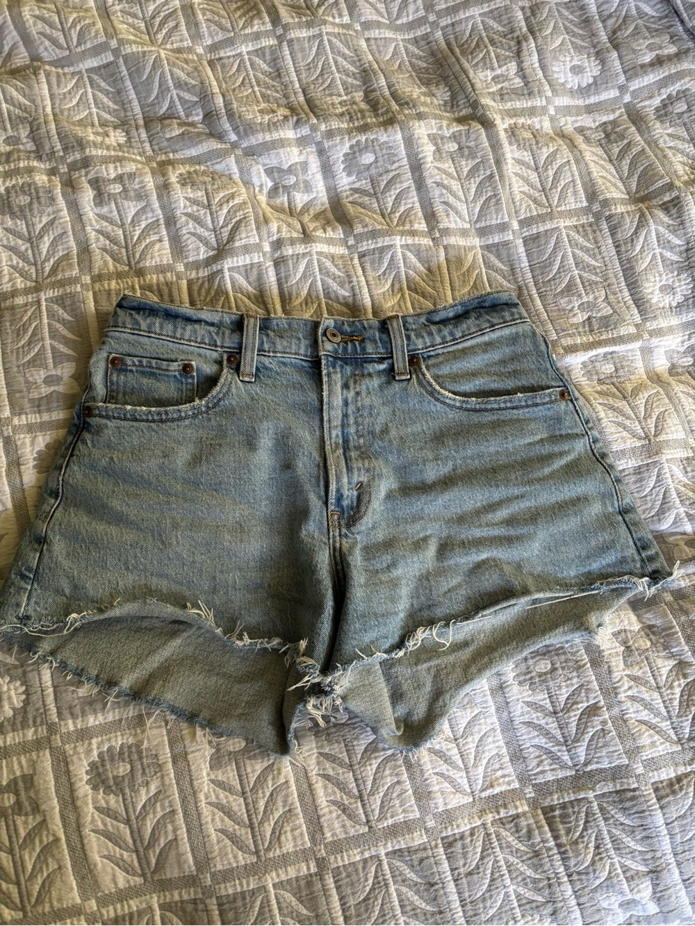 Light Blue Denim Cutoff Shorts - Abercrombie & Fitch